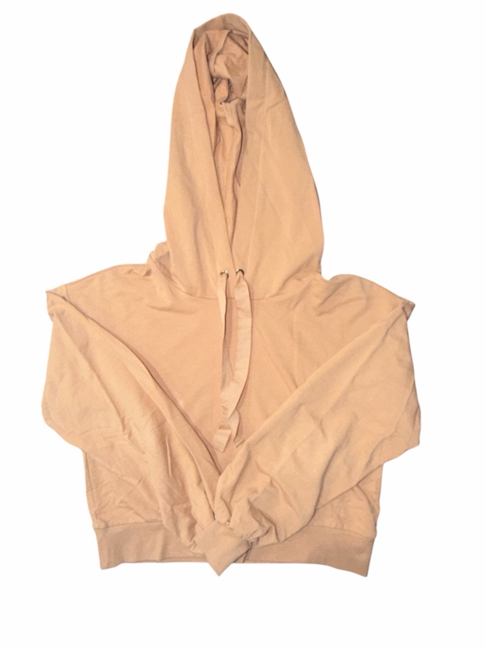 The Drop Size XS Tan Cropped Hoodie 100% Cotton Pullover